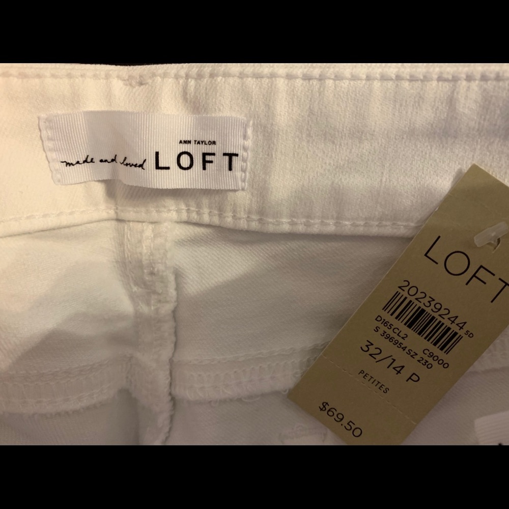 NWT White Loft Curvy Skinny Jeans Size 14 Petite